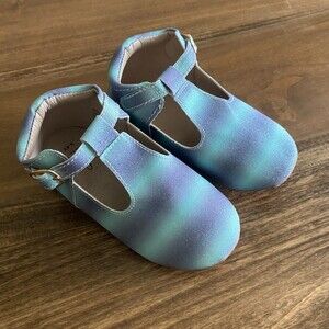Monkey Feet Shimmery Blue & Purple Mary Jane Shoes Girls' 3-4Y